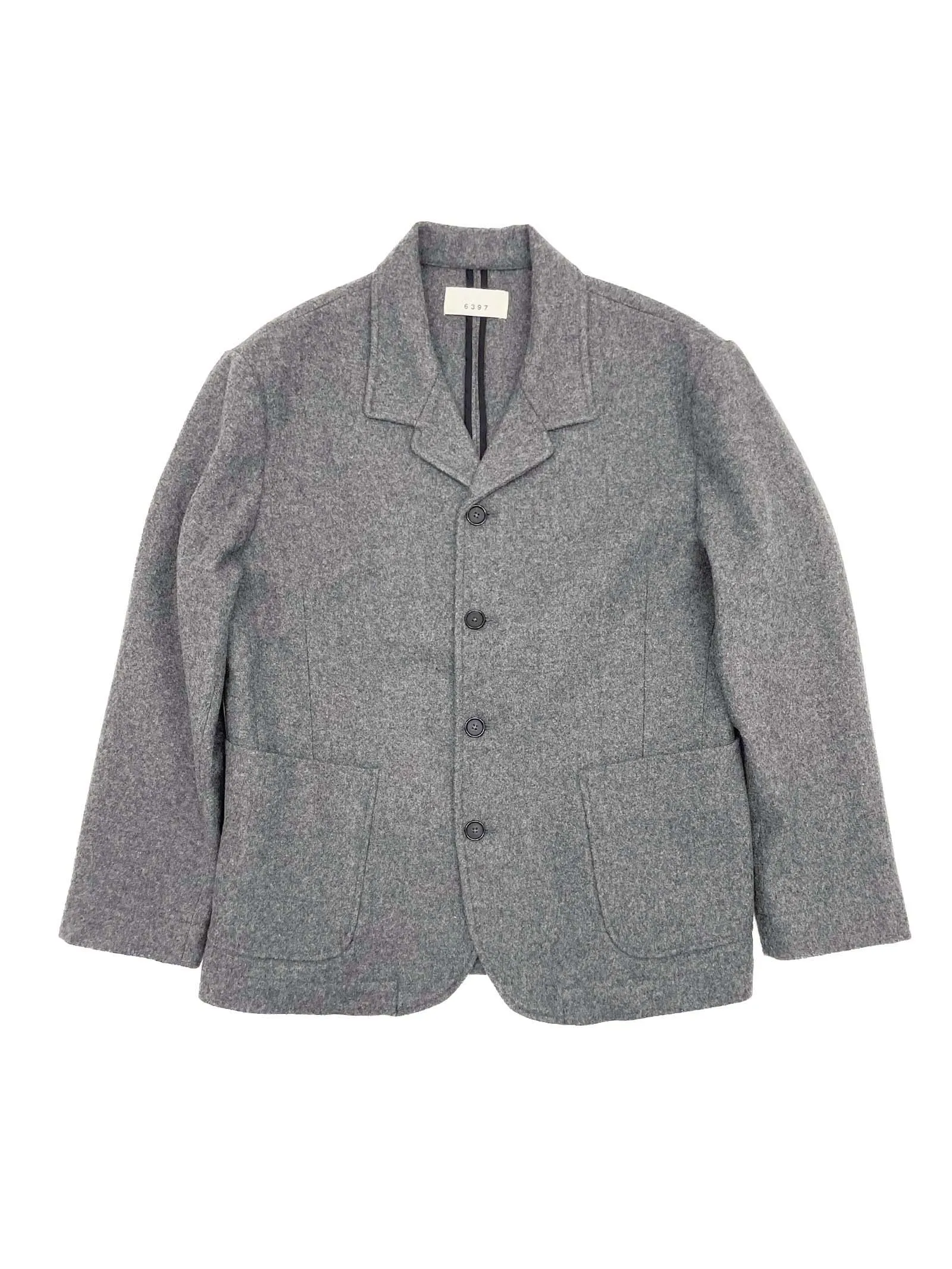 4 Button Blazer Jacket in Heather Grey