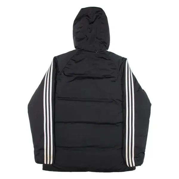 ADIDAS Reversible Insulated Mens Puffer Jacket Black Hooded M