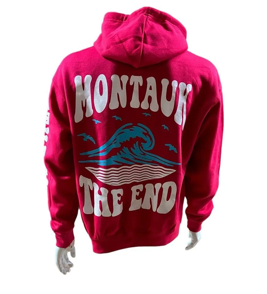 Adult Unisex Montauk The End Big Wave Hooded Pullover