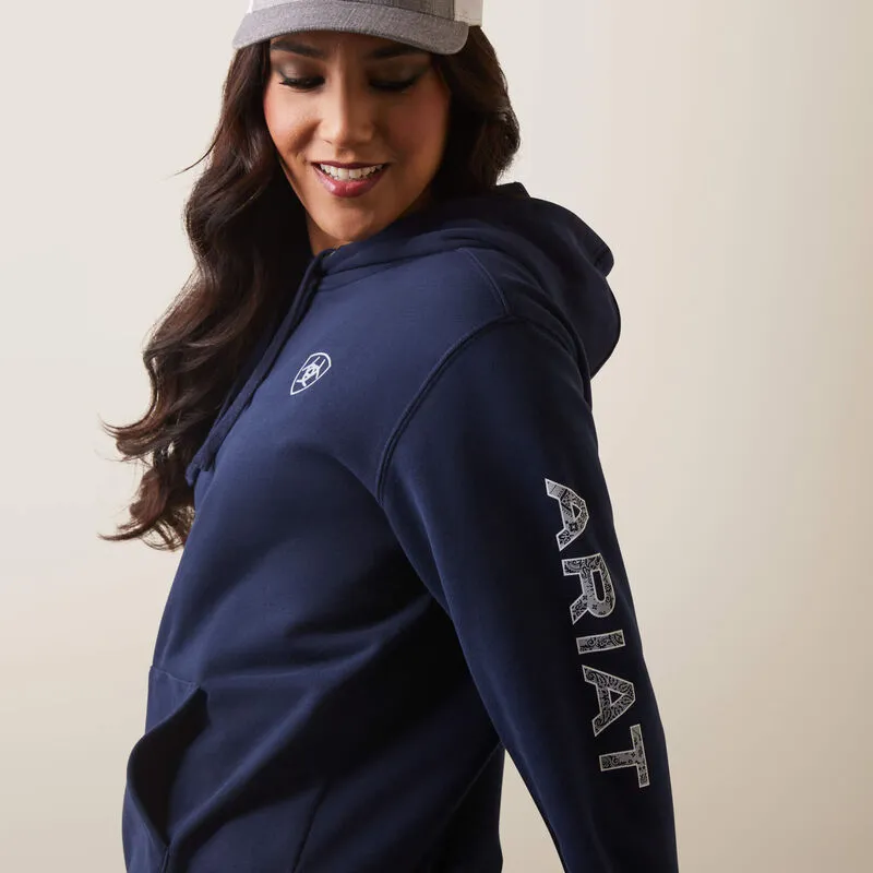 Ariat Ladies Logo Hoodie - Navy Eclipse - 10043446