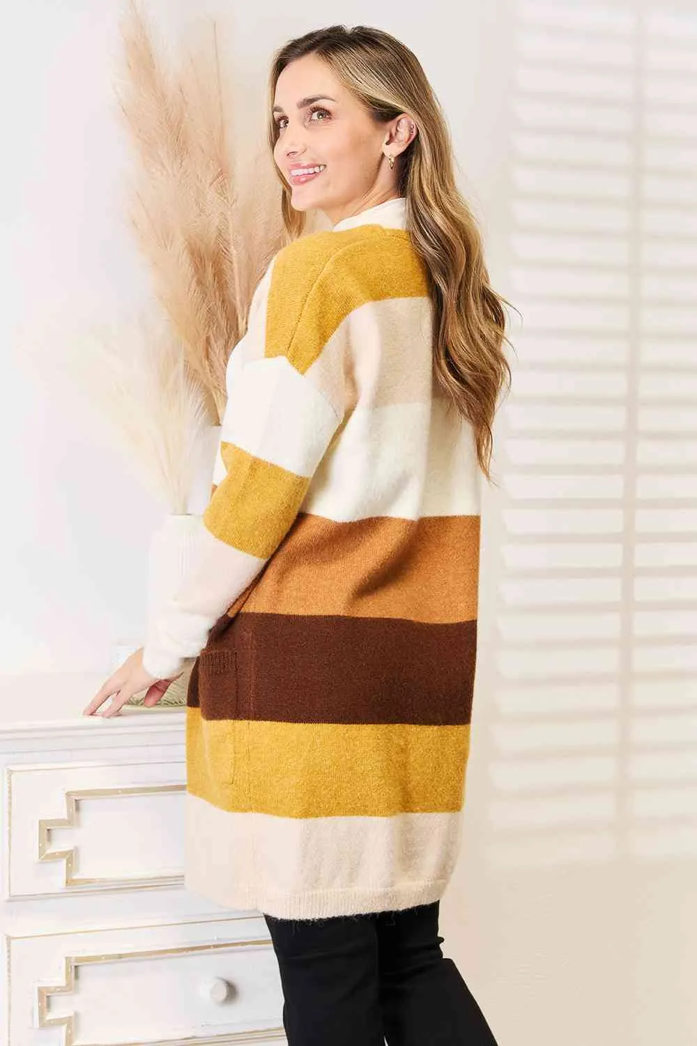 At Your Best Autumn Color Block Cardigan