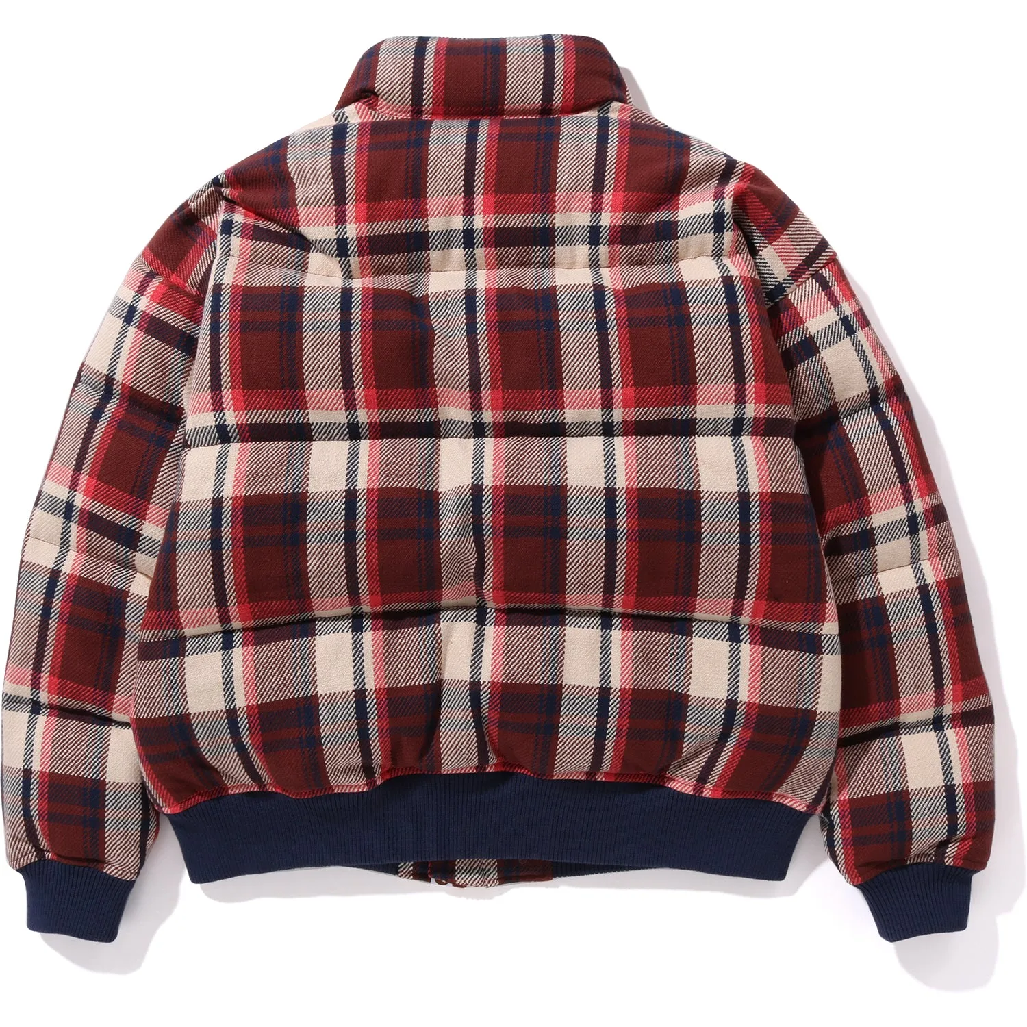 BAPE CHECK DOWN JACKET RELAXED FIT MENS