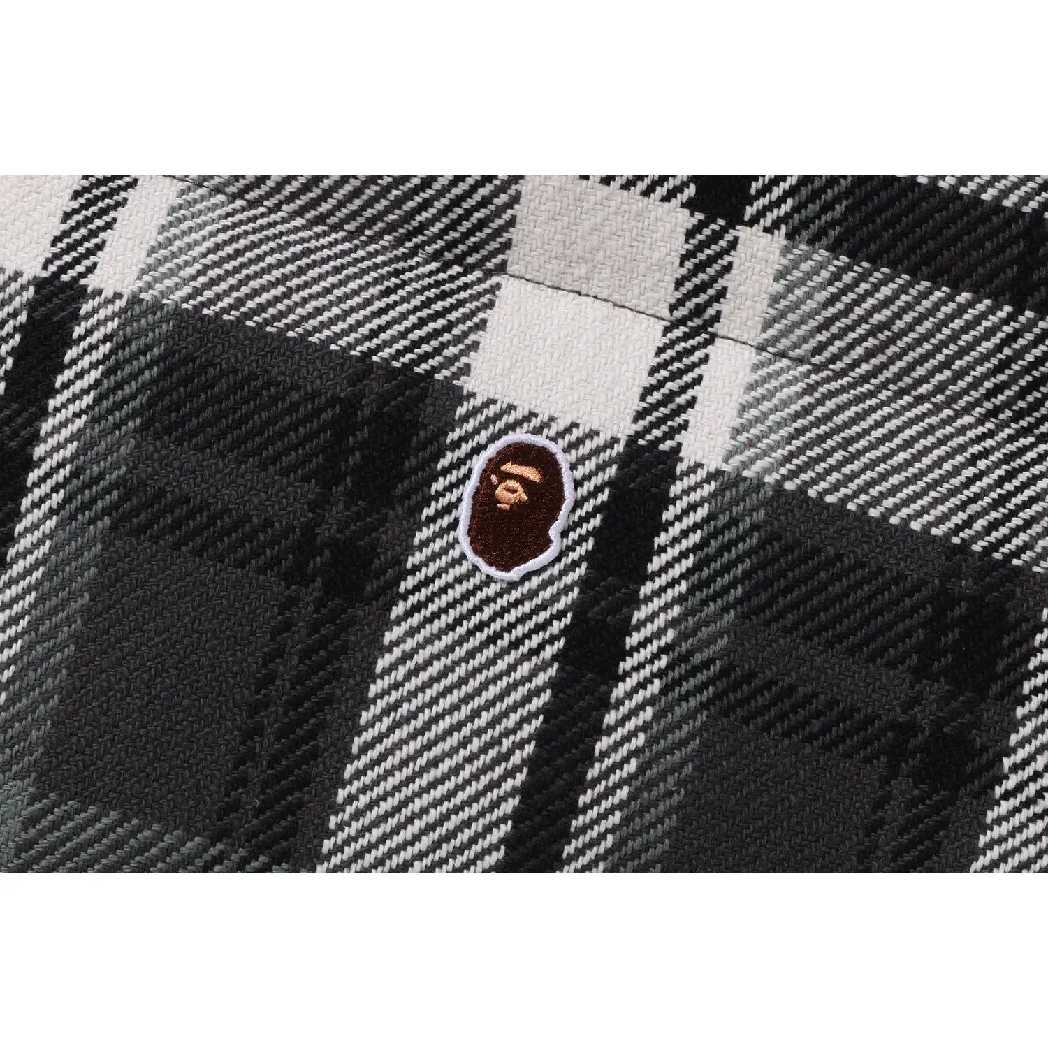 BAPE CHECK DOWN JACKET RELAXED FIT MENS