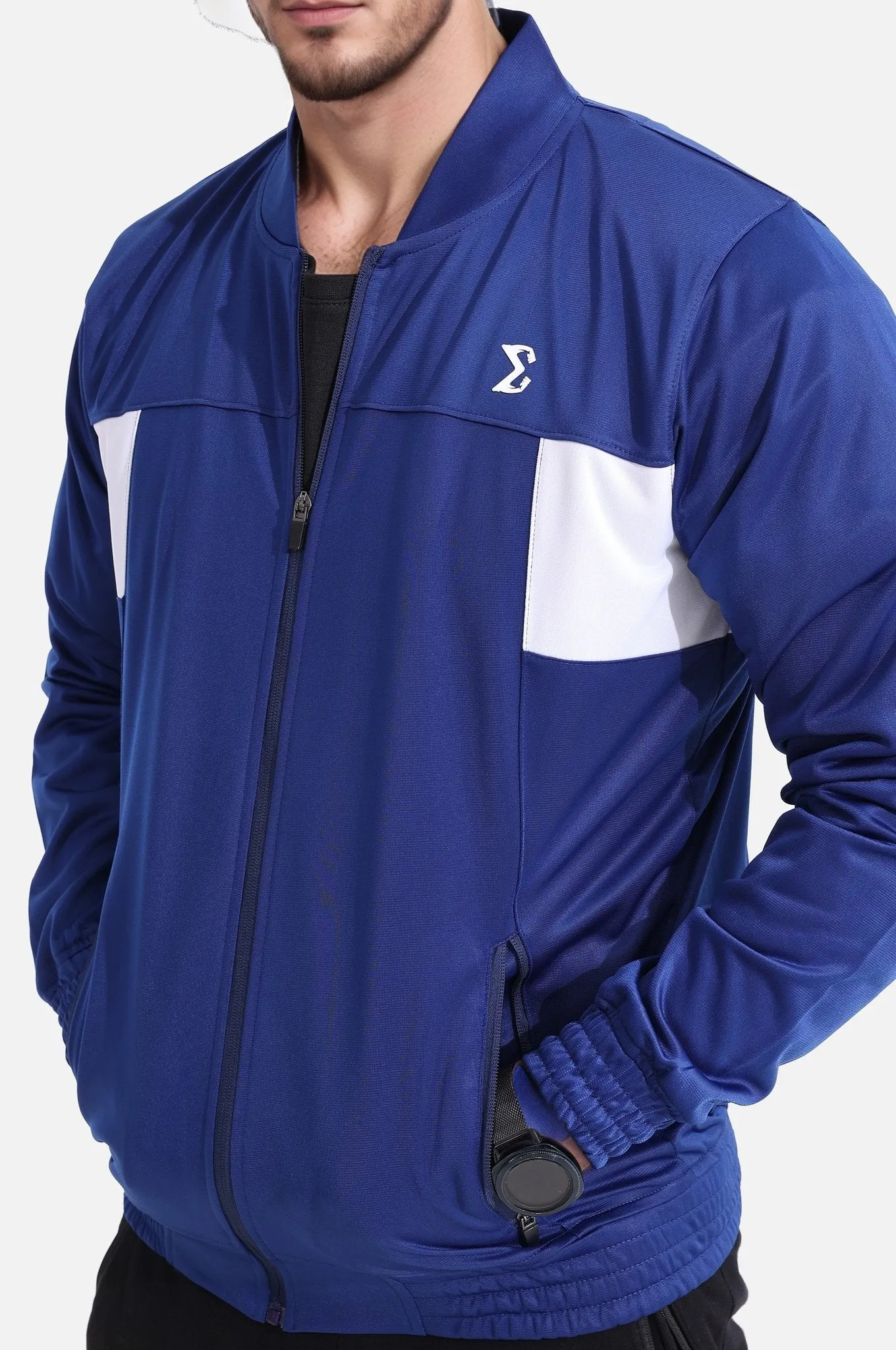 Bellwether Blue Men Tracksuit Jacket