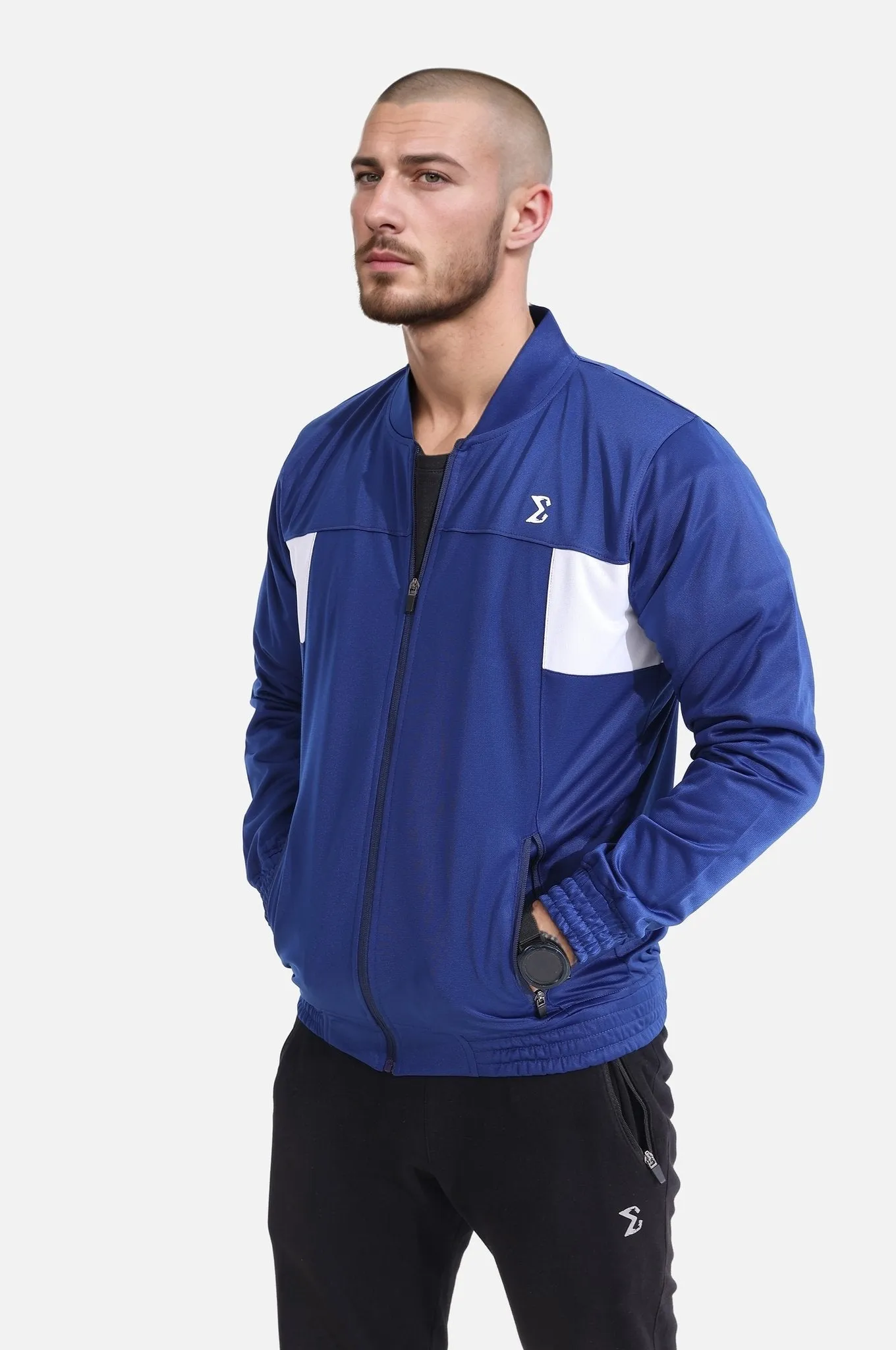 Bellwether Blue Men Tracksuit Jacket