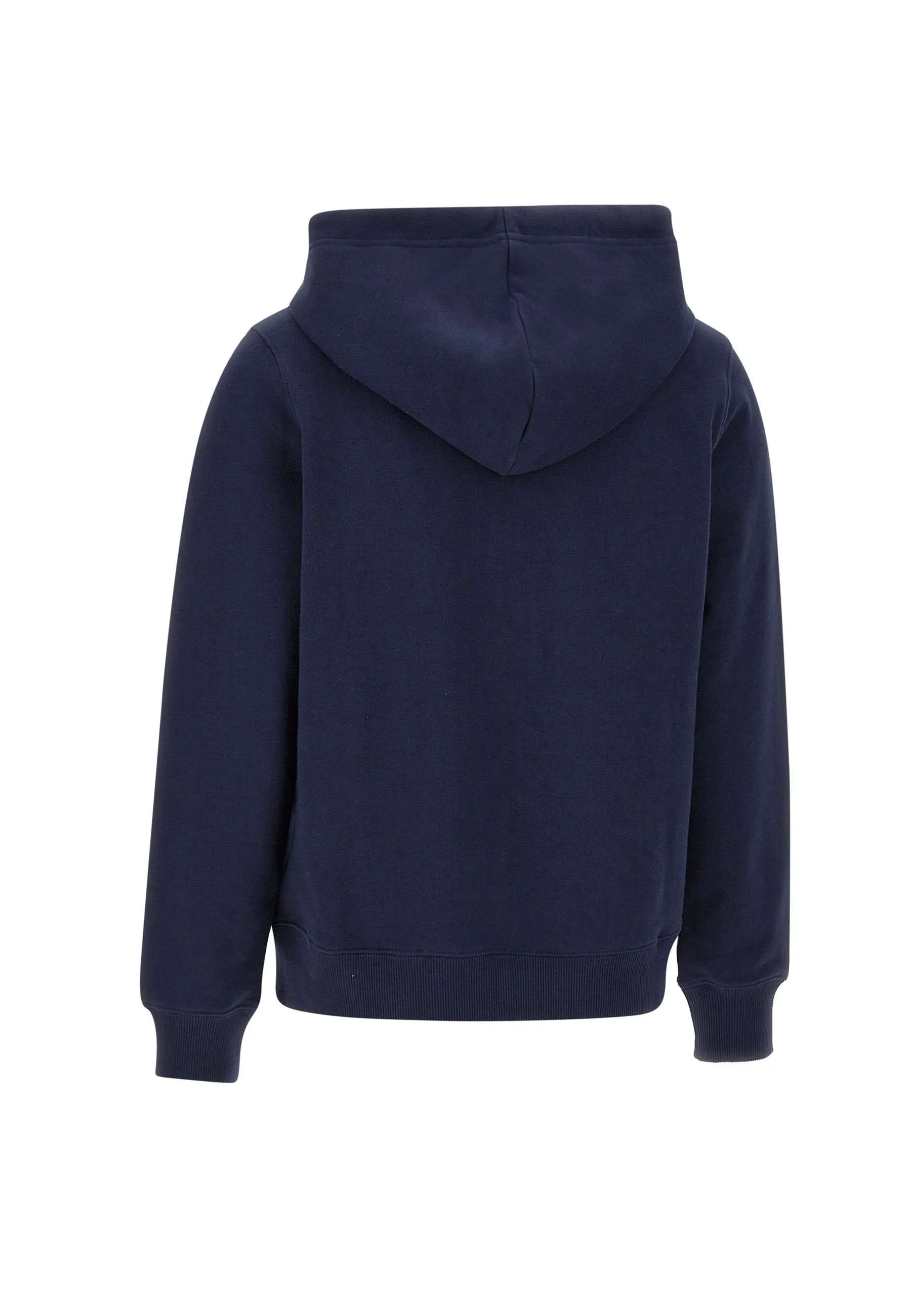 Blue Cotton Zip Hoodie for Women