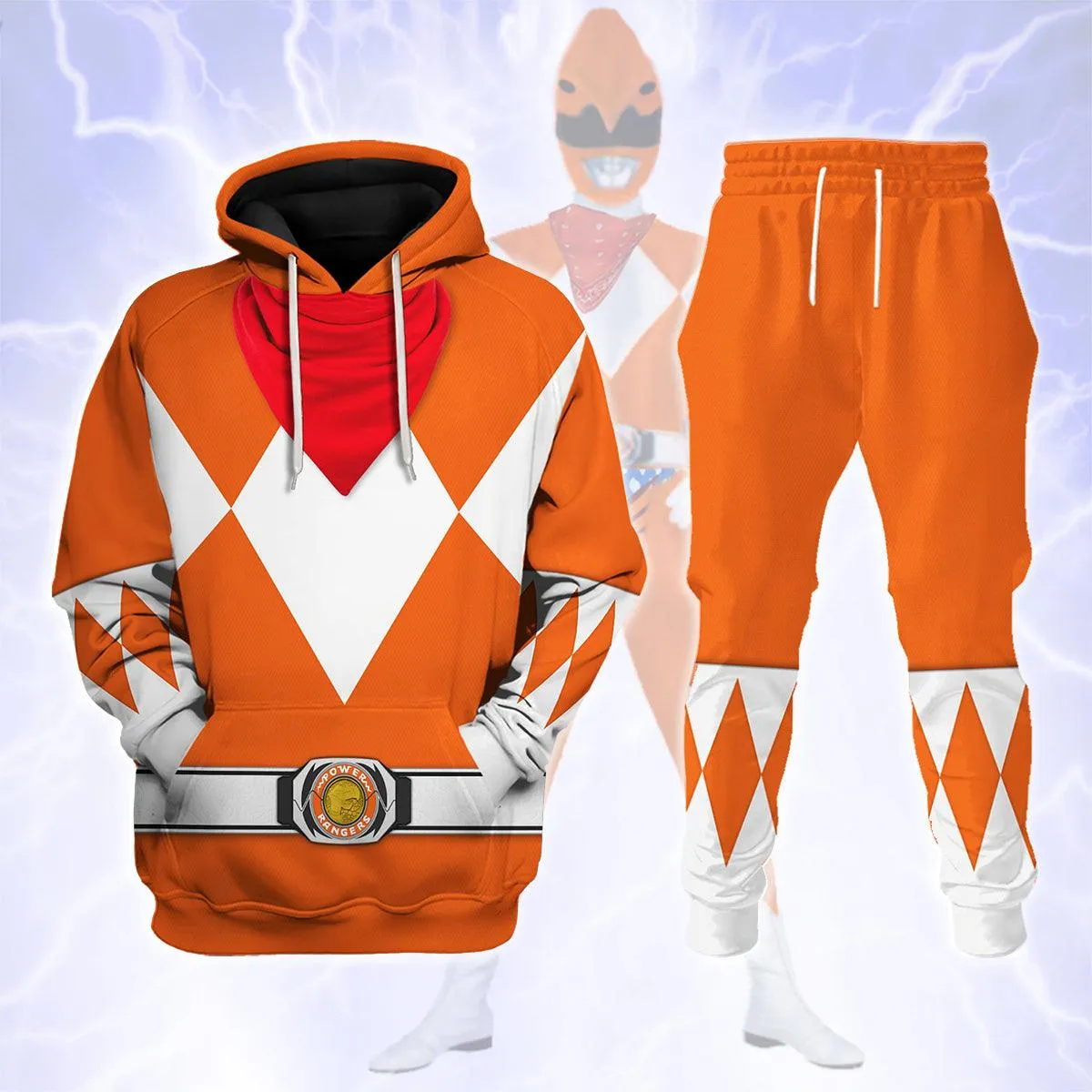 Bulk and Skull Orange Ranger Hoodies Sweatshirt T-shirt Hawaiian Sweatpants