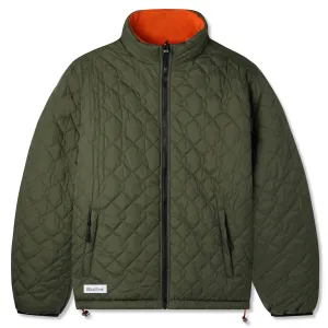 Butter Goods - Chainlink Reversible Puffer Jacket Army/Orange