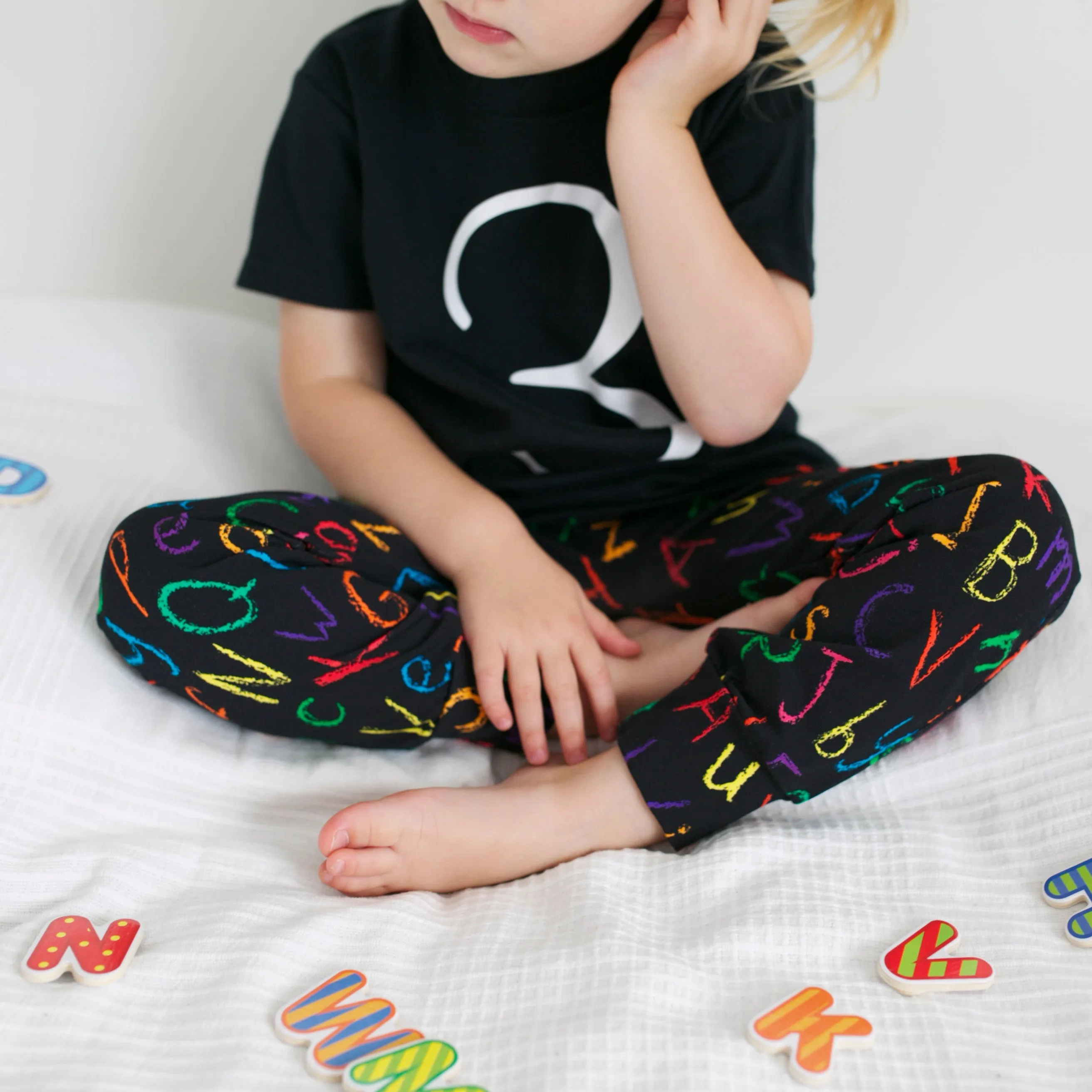 Chalkboard Letter Leggings