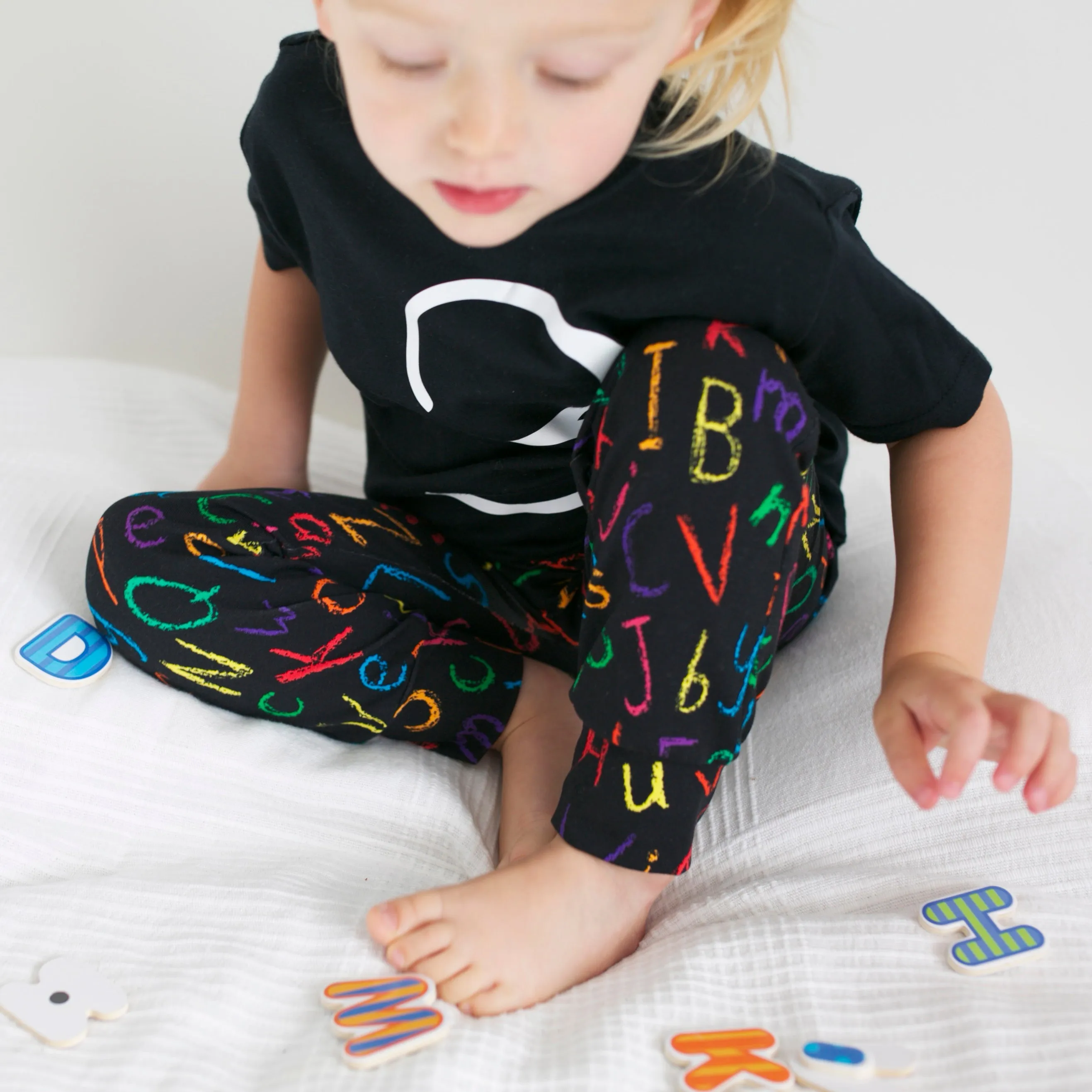 Chalkboard Letter Leggings