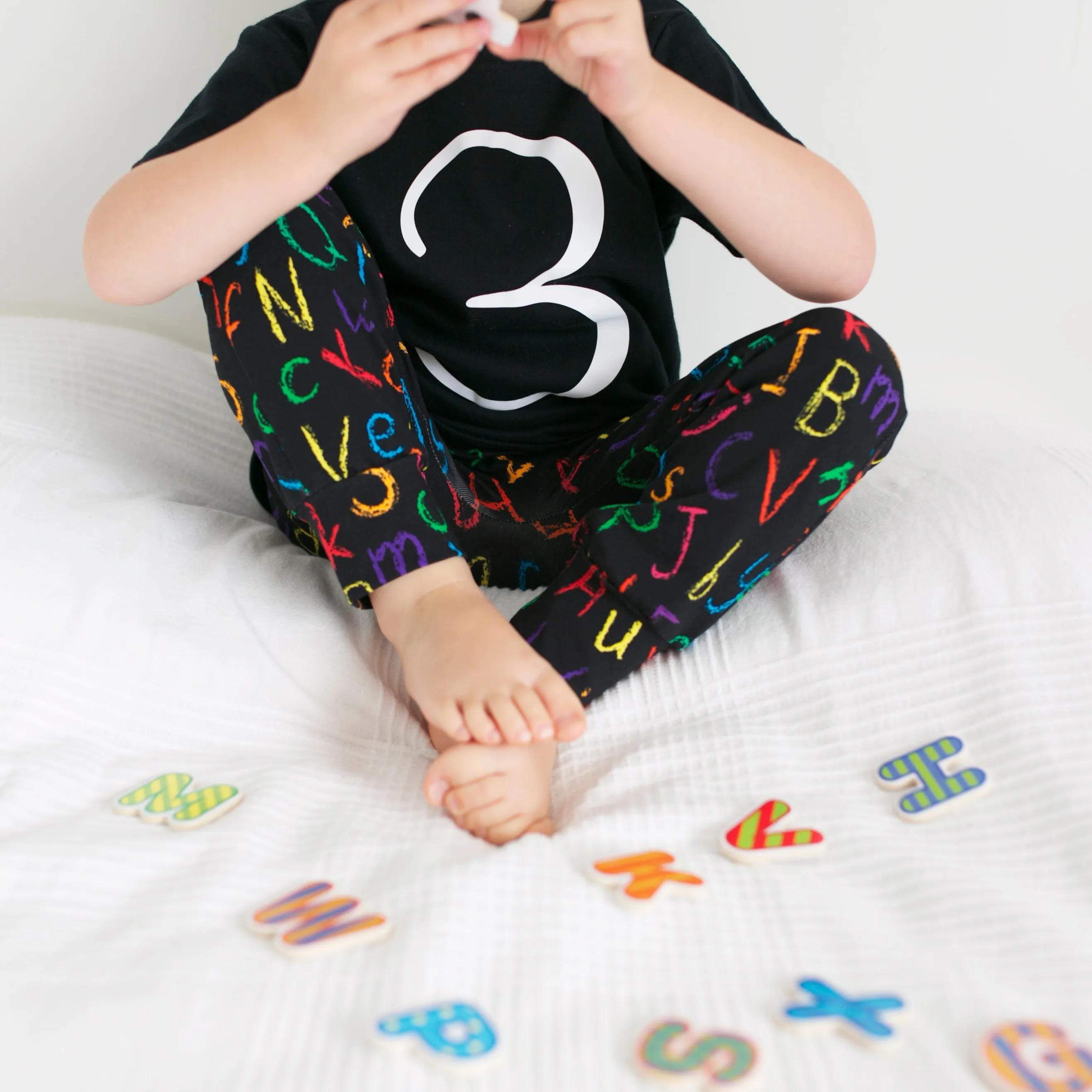 Chalkboard Letter Leggings