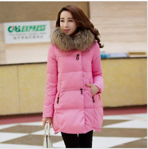 Coat Jacket Hooded Winter Jacket  Women parkas 2019 New women's jacket fur collar Outerwear Female plus Size Winter coats 5XL