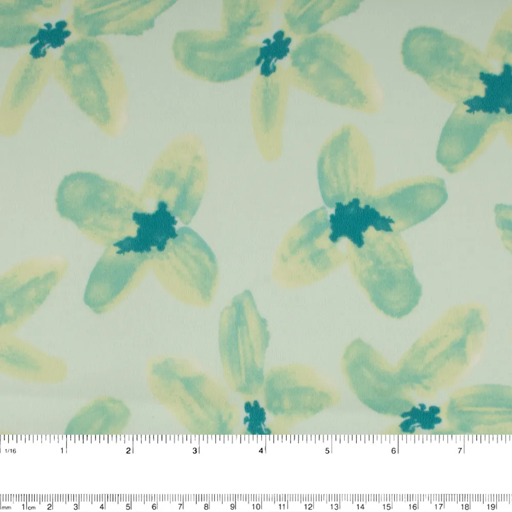 Crepe Print - DELPHINE - Daisy - Green