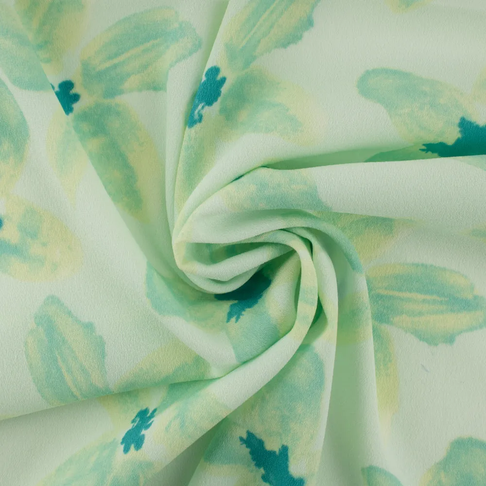 Crepe Print - DELPHINE - Daisy - Green