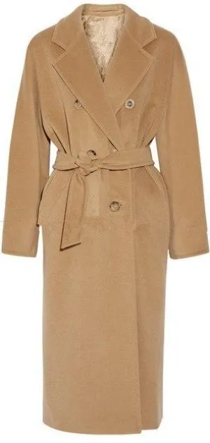 Double-Breasted Wool Coat, Camel