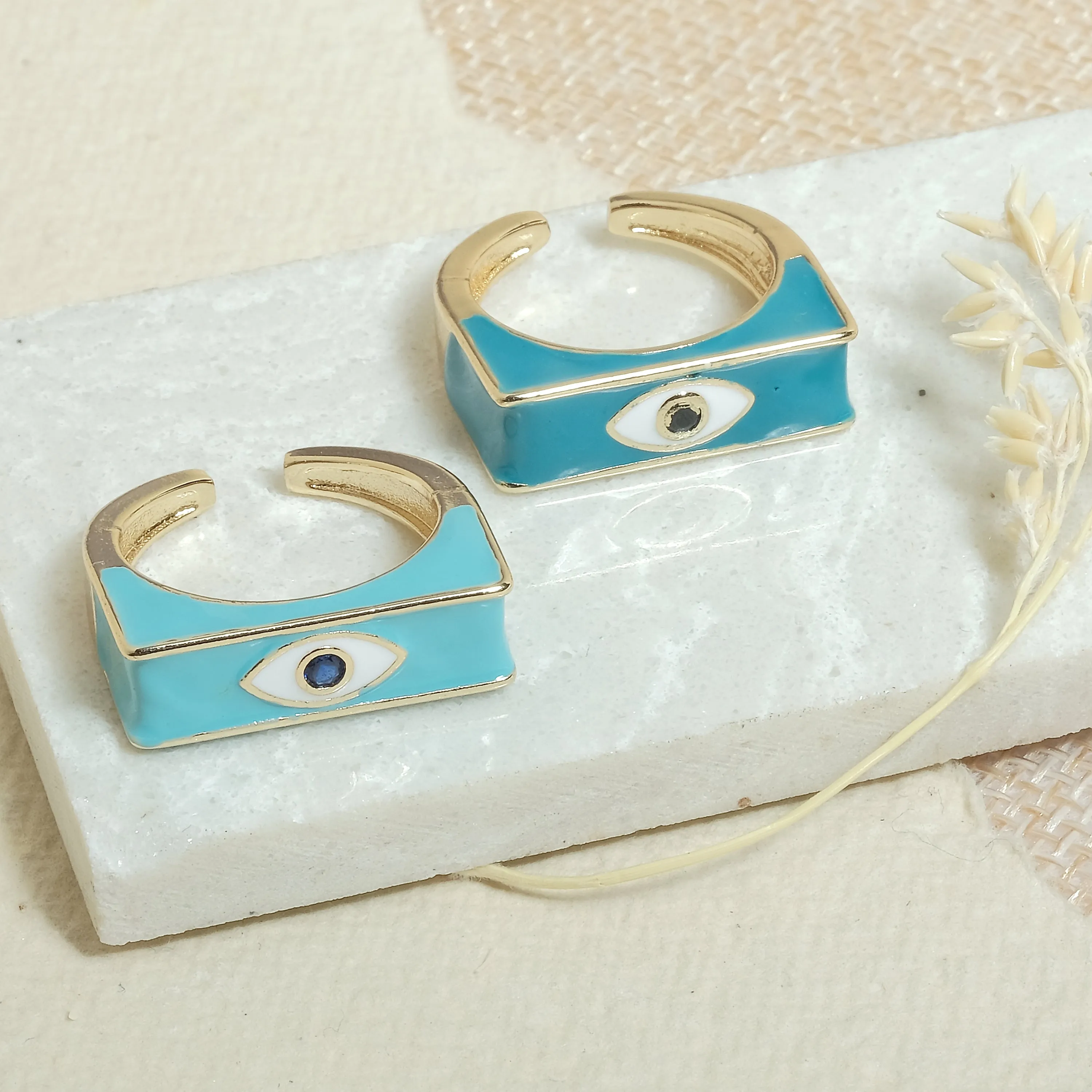 Evil Eye Signet Men Rings