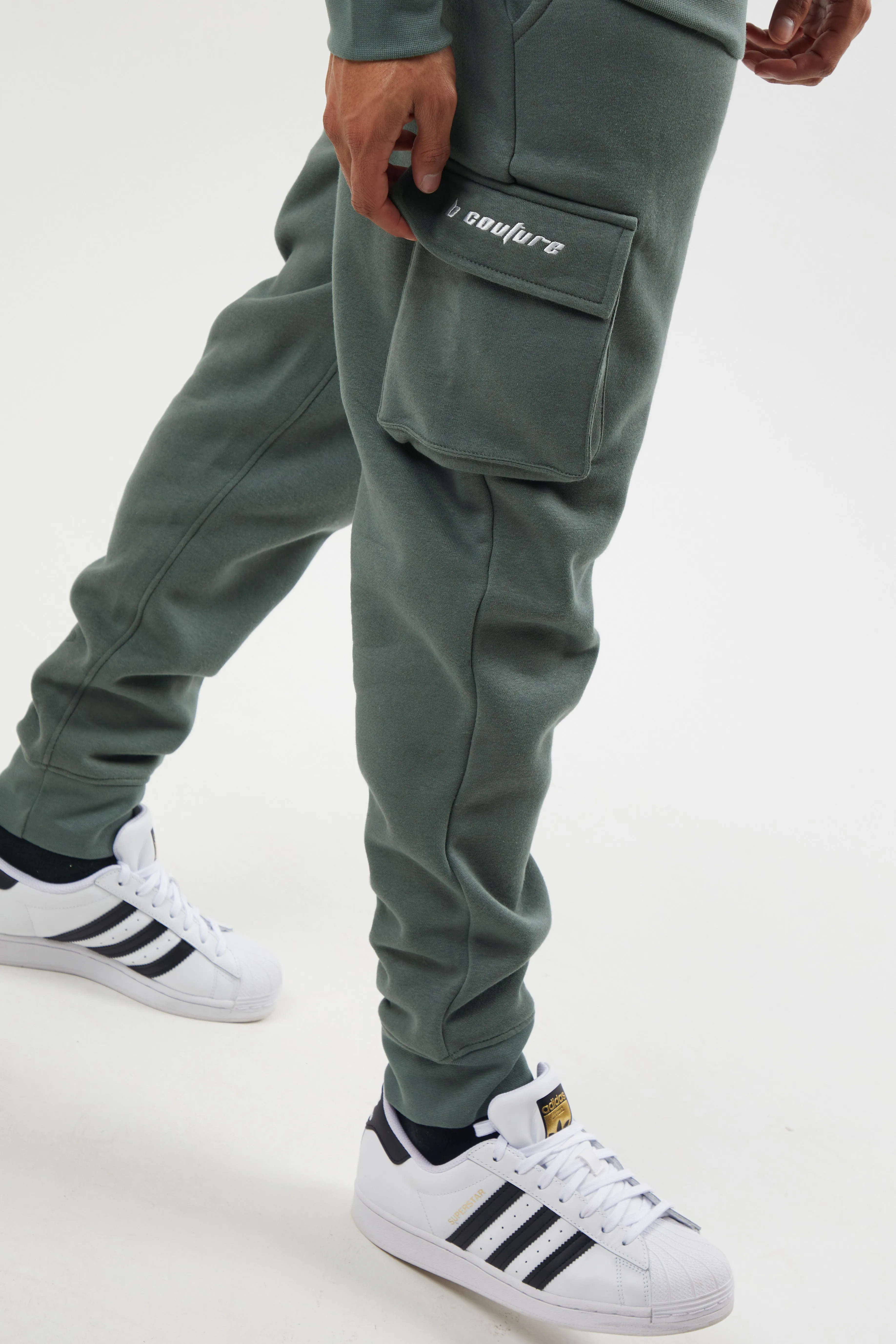 Field Place Cargo Fleece Tracksuit - Gun Metal