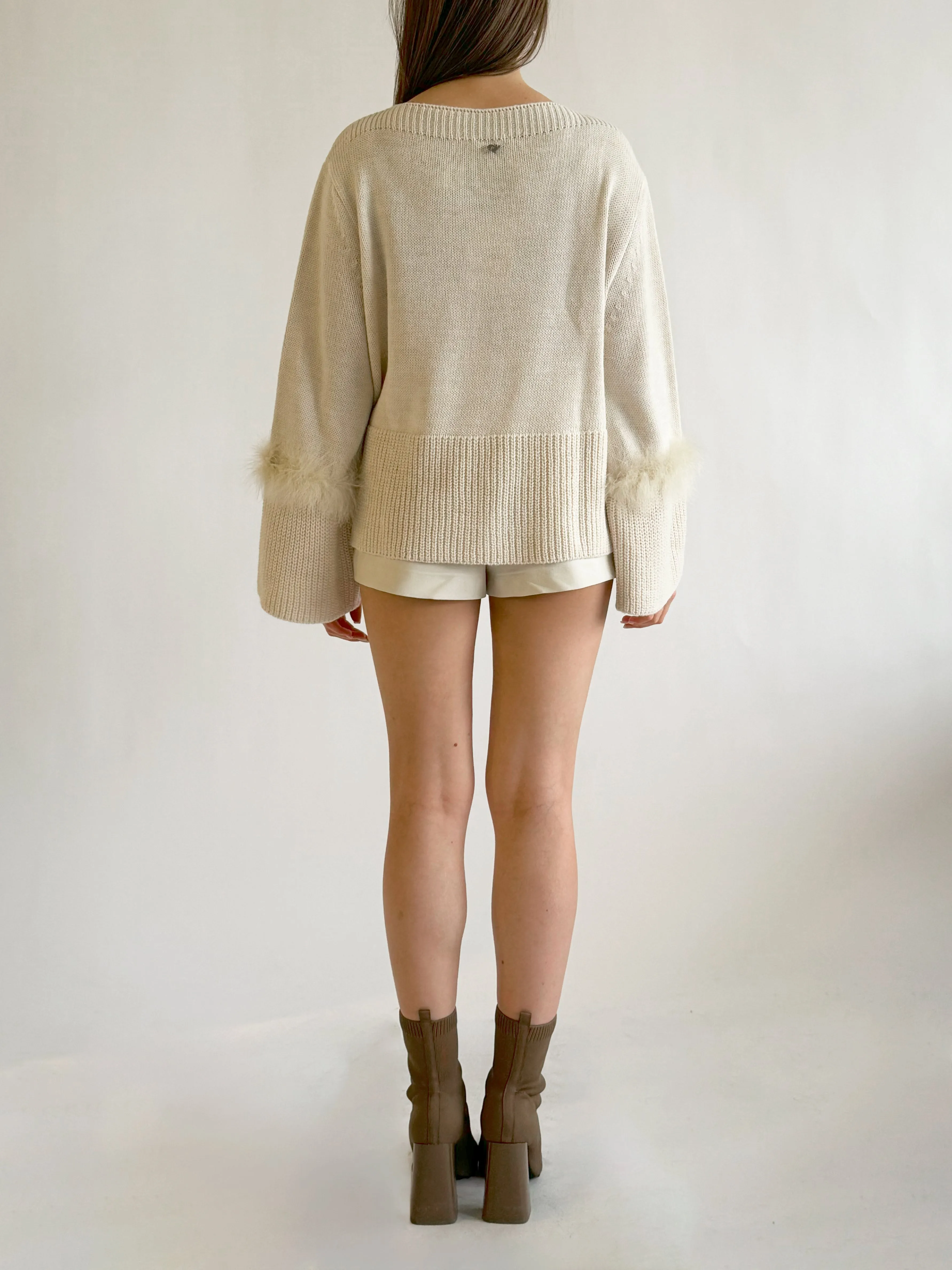 Fur Detail Sweater