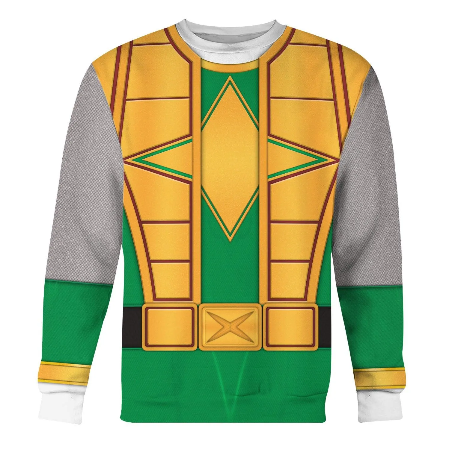 Gearhomie Power Rangers Ninja Storm Green Samurai Ranger Hoodies Sweatshirt T-shirt Hawaiian Tracksuit