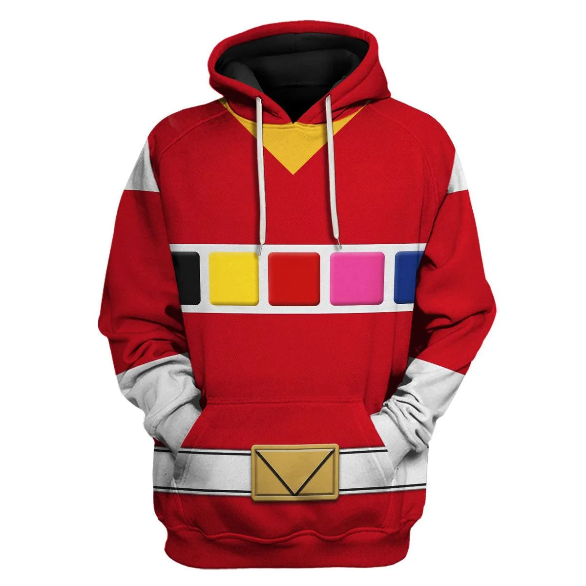 Gearhomie Red Space Ranger Hoodies Sweatshirt T-shirt Hawaiian Tracksuit