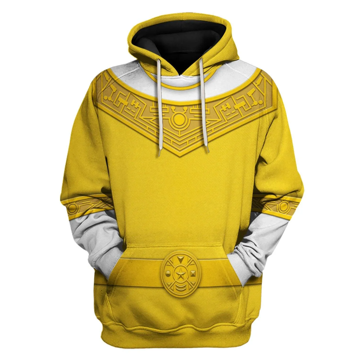 Gearhomie Yellow Power Rangers Zeo Hoodies Sweatshirt T-shirt Hawaiian Tracksuit