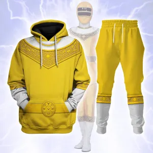 Gearhomie Yellow Power Rangers Zeo Hoodies Sweatshirt T-shirt Hawaiian Tracksuit