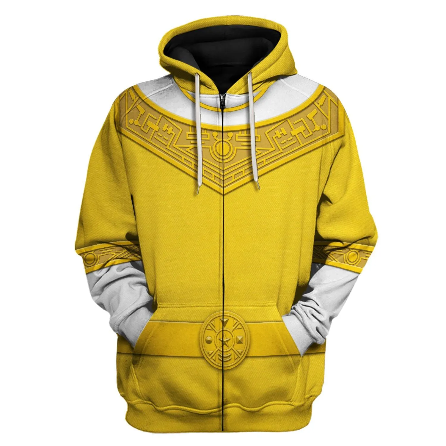 Gearhomie Yellow Power Rangers Zeo Hoodies Sweatshirt T-shirt Hawaiian Tracksuit