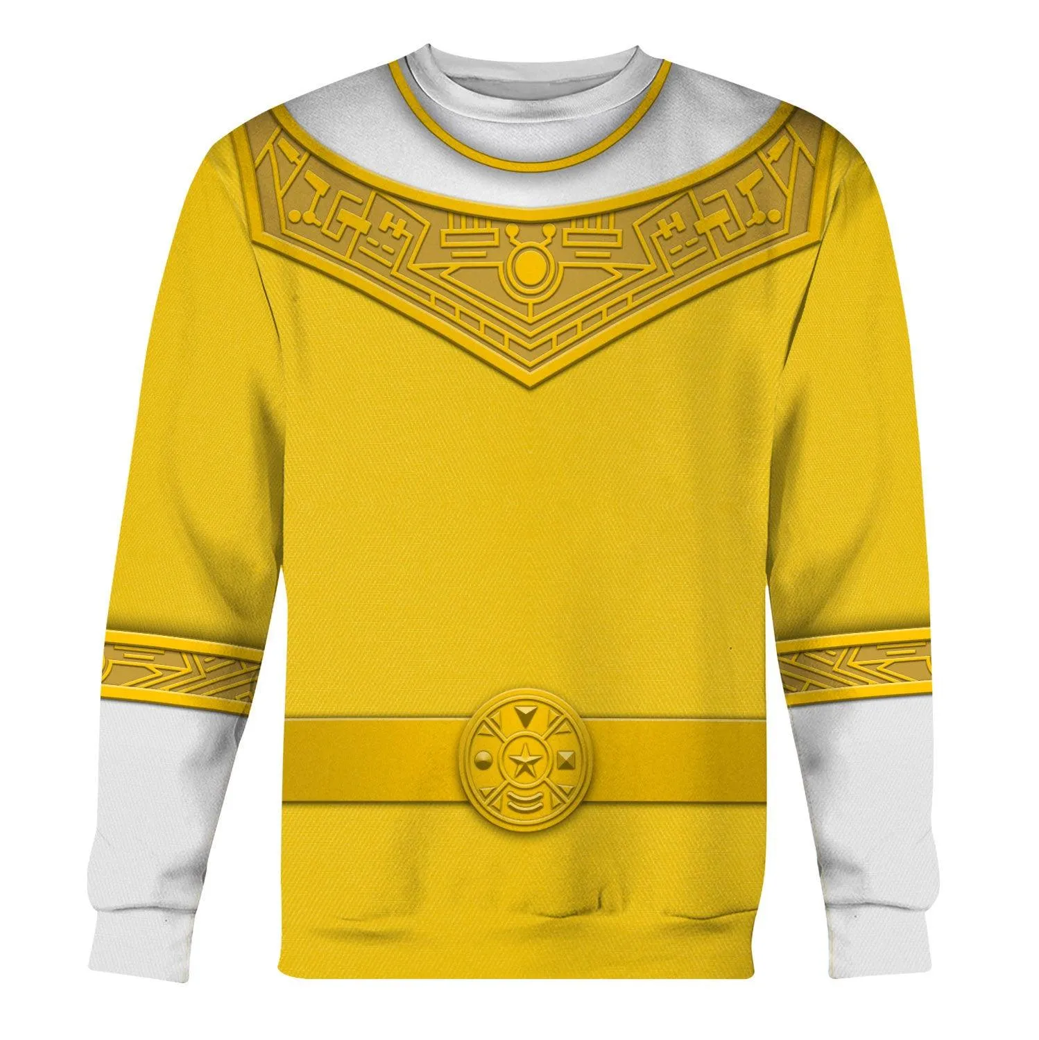 Gearhomie Yellow Power Rangers Zeo Hoodies Sweatshirt T-shirt Hawaiian Tracksuit