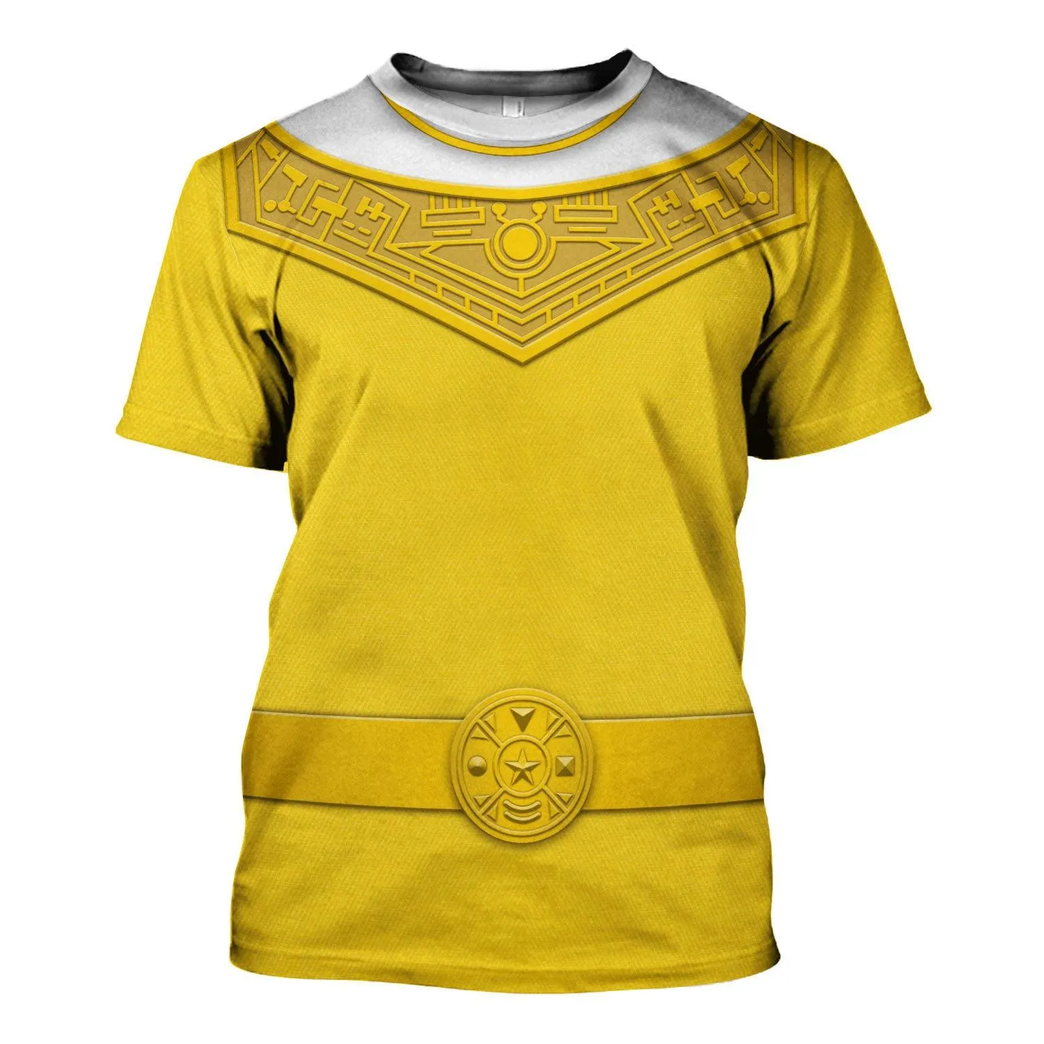 Gearhomie Yellow Power Rangers Zeo Hoodies Sweatshirt T-shirt Hawaiian Tracksuit