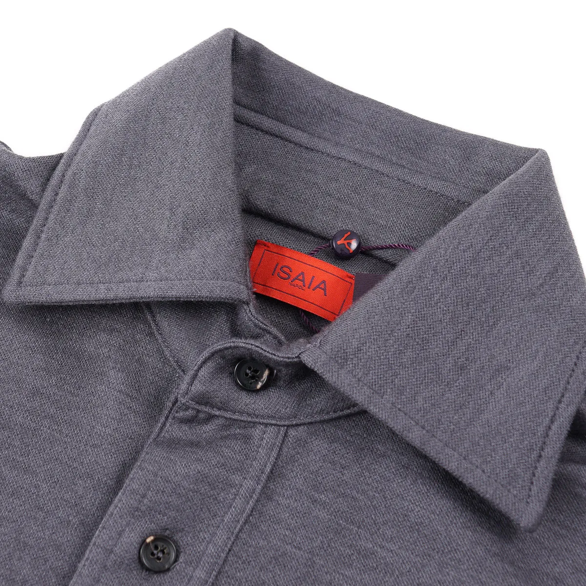 Isaia Cashmere-Silk Polo Sweater