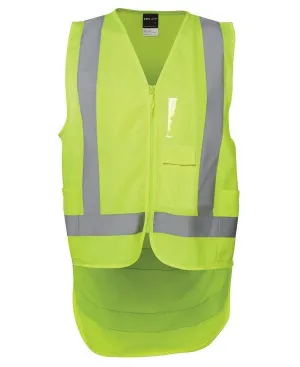 JB'S Hi-Vis Zip Drop Tail H Pattern Vest 6DNDV