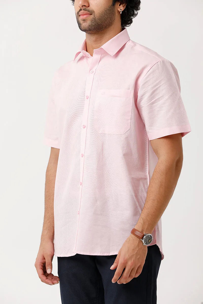 Jute Classic - Soft Pink Formal Shirt For Men | Ariser