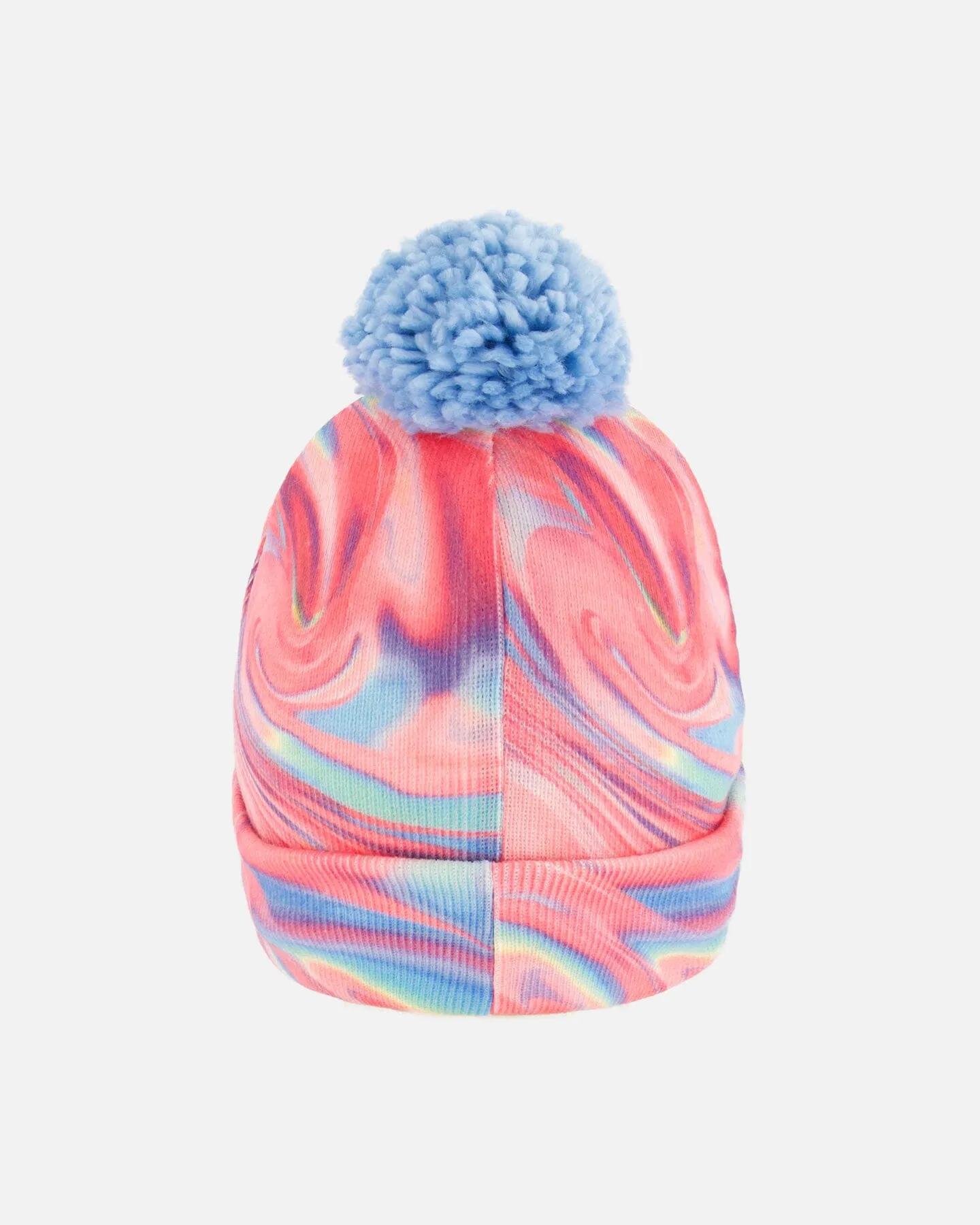 Knit Hat Pink And Air Blue Marble by Deux par Deux