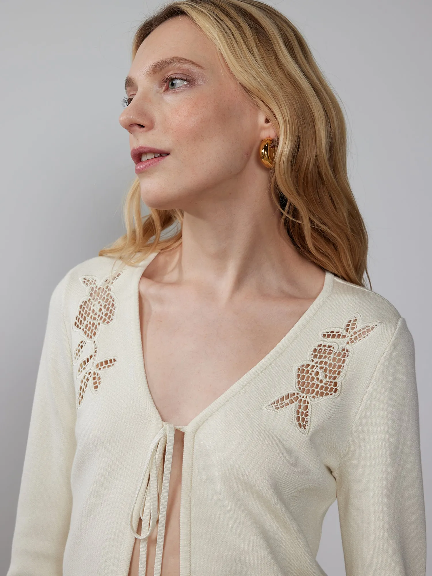 Lace Embroidery Cardigan