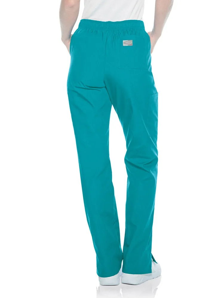 Landau ScrubZone Women's Straight Leg Cargo Pants | Teal