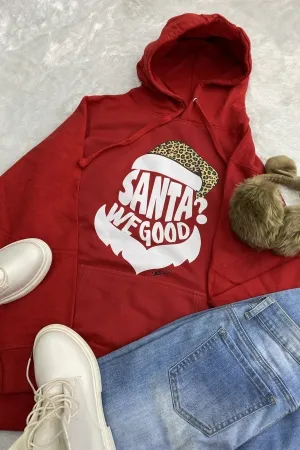 LBL HOODIE SANTA WE GOOD - RED