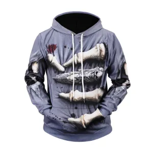 LDM Halloween Young Mens Stylish Hoody Harajuku Mens 3D Skull Baggy Hoodie For Men Hoodies