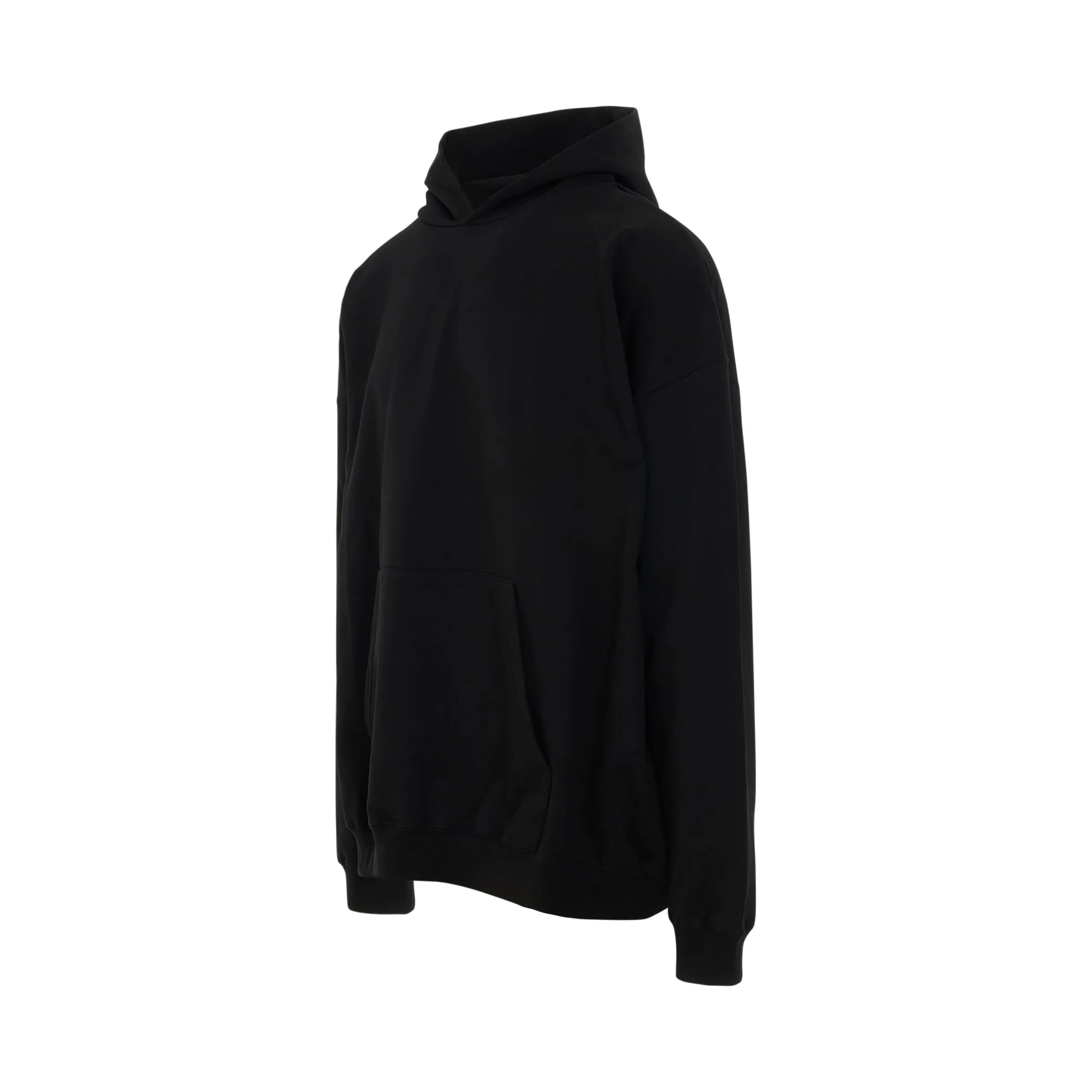 Logo Oversized Jersey Hoodie in Black/White