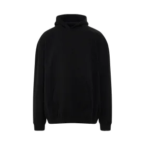 Logo Oversized Jersey Hoodie in Black/White