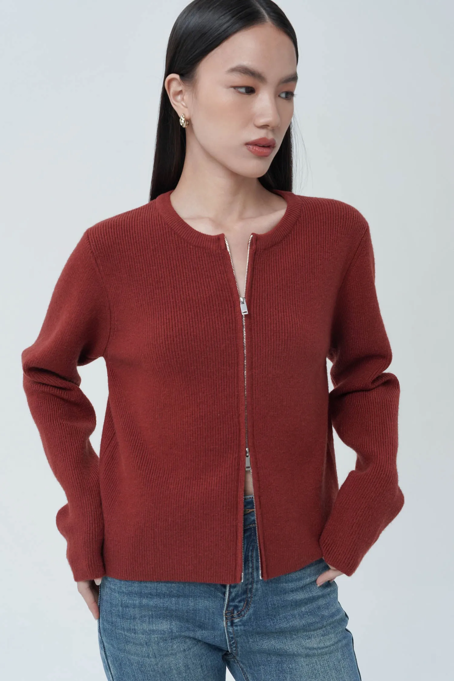 Nezera Cardigan In Brick