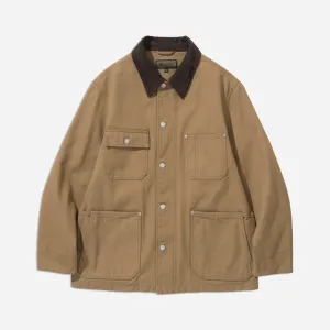 OXFORD COVERALL CHORE JACKET - BROWN