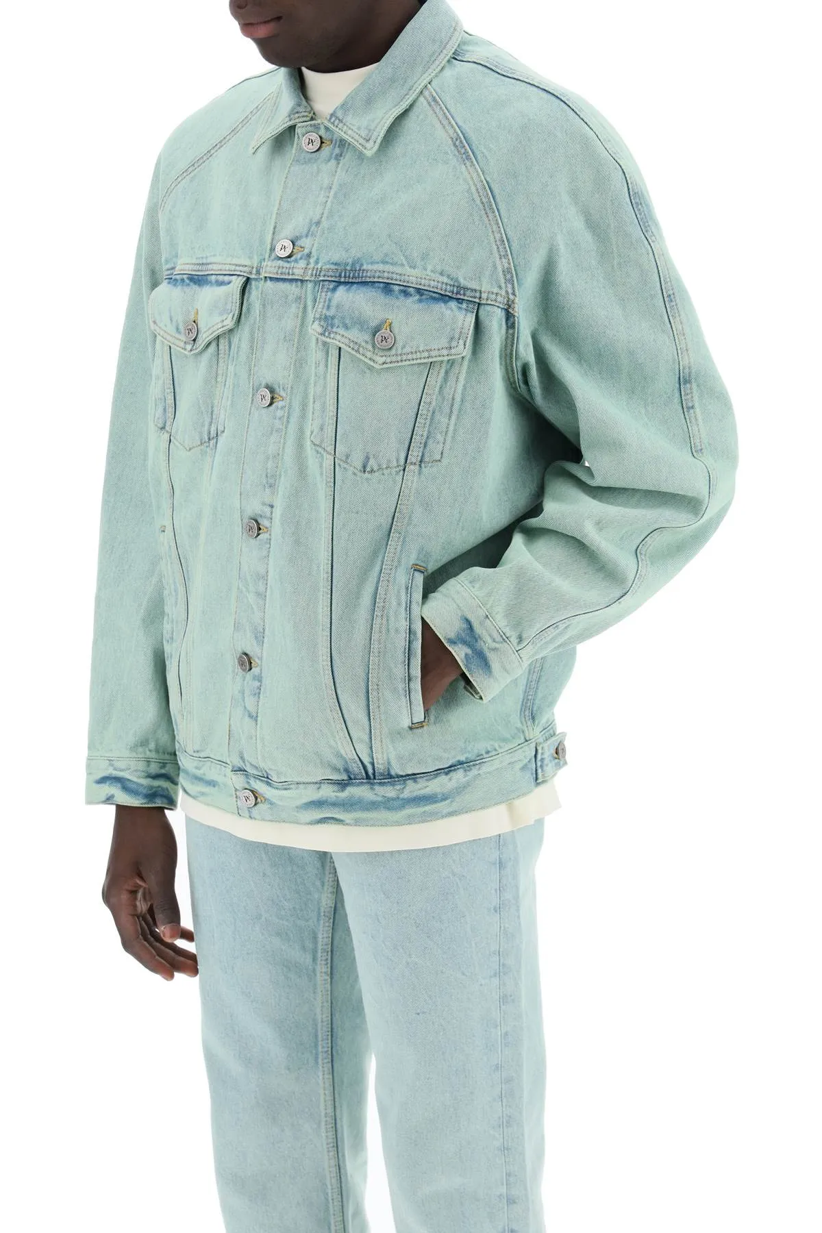 Palm Angels Denim Overdye Jacket