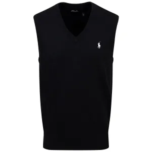 Performance Cotton-Blend Sweater Vest Polo Black - SS24