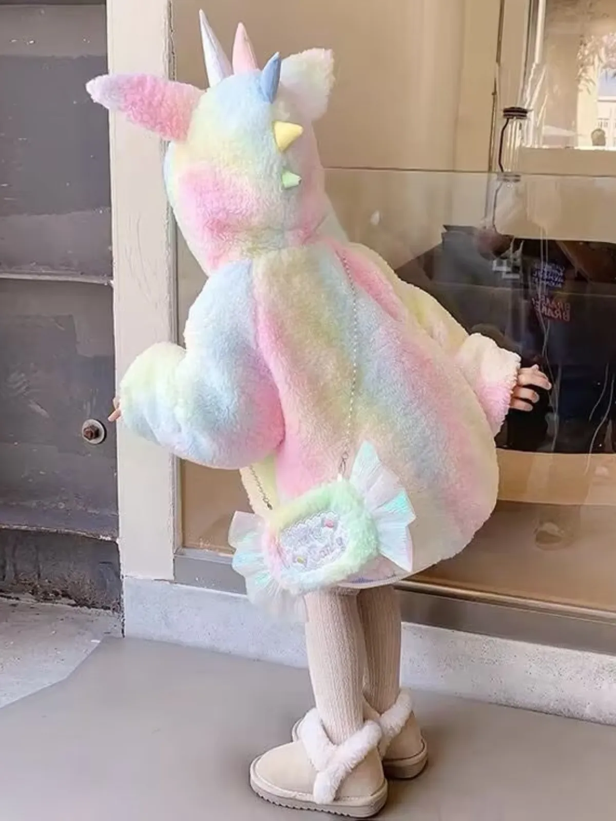 Rainbow Runway Pastel Plush Unicorn Jacket