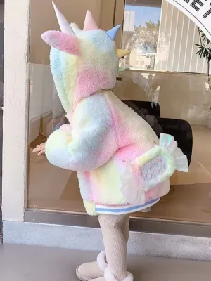 Rainbow Runway Pastel Plush Unicorn Jacket