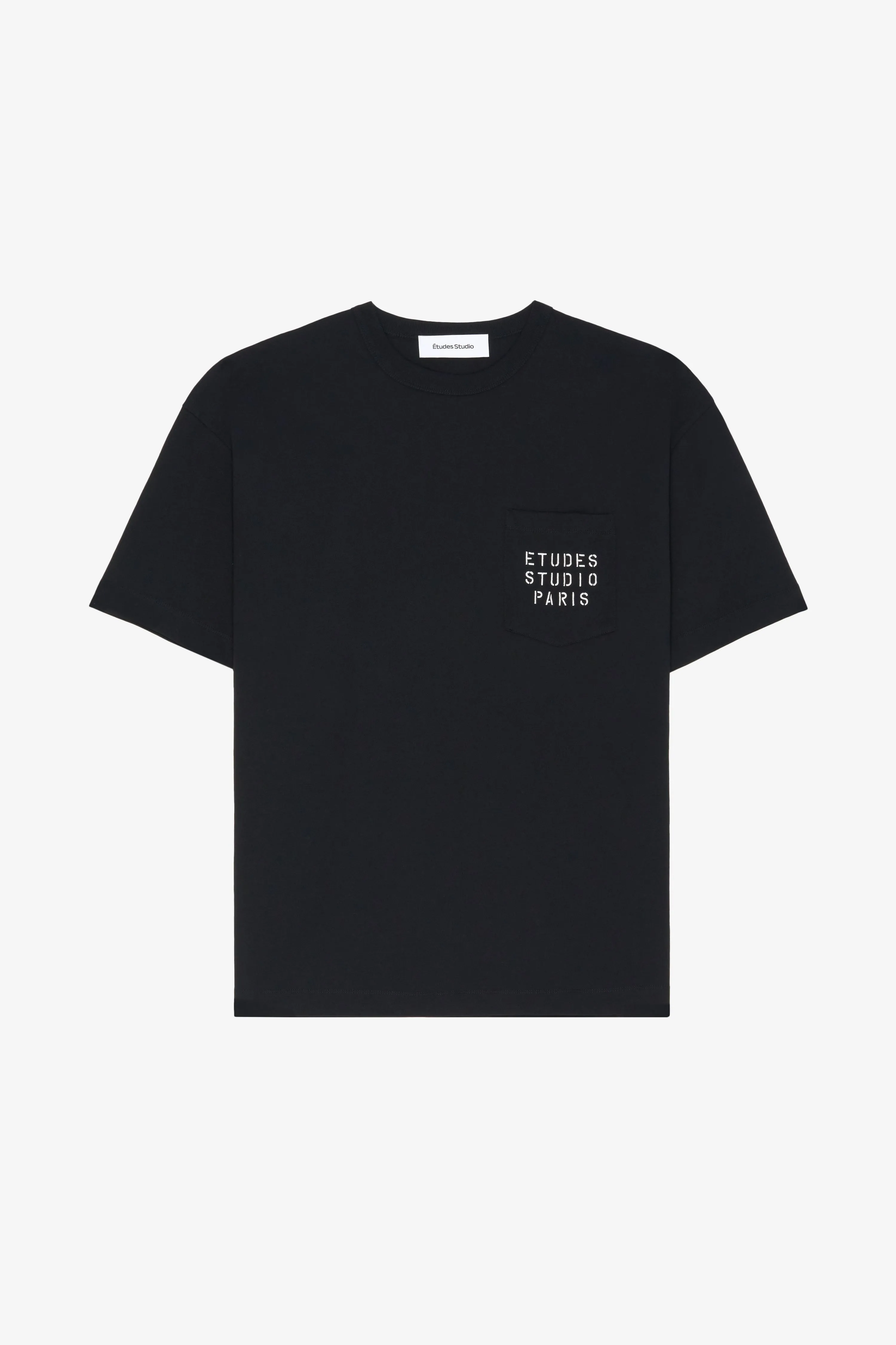 RELAX POCKET TEE SHIRT STENCIL BLACK