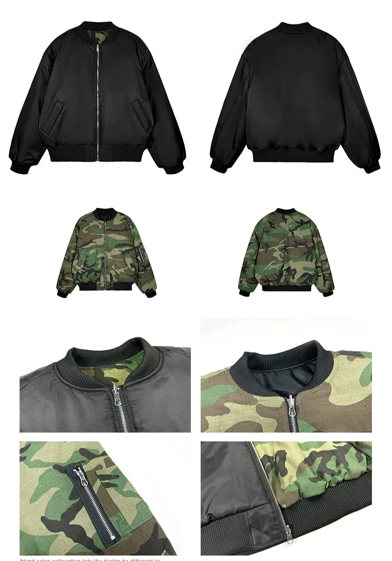 Reversible Camouflage Bomber Jacket