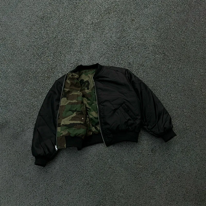 Reversible Camouflage Bomber Jacket