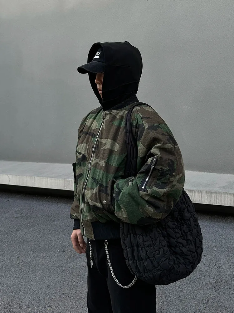 Reversible Camouflage Bomber Jacket