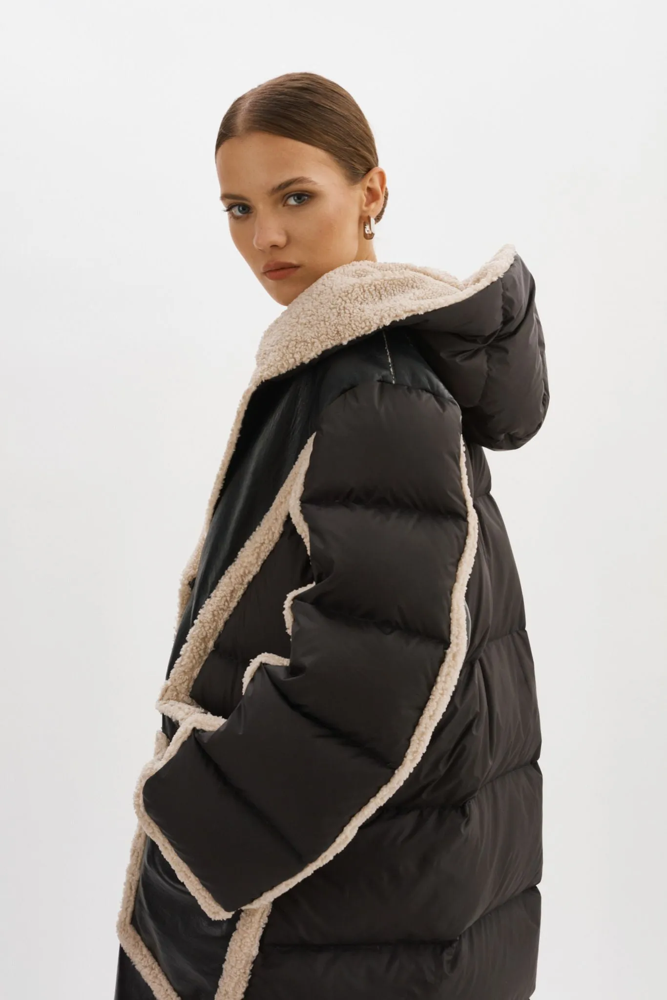 REXANA | Mixed Media Puffer Coat